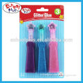 New style 3 pcs blister card packed color glitter glue for children